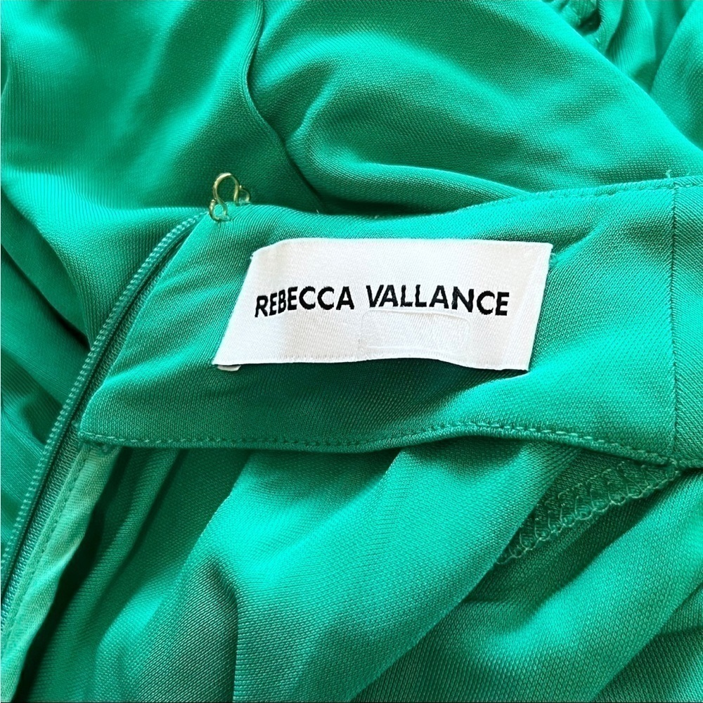 REBECCA VALLANCE 70s Ruched Tie Waist Cutout Long Bell Sleeve Disco Midi Dress 8 - Picture 13 of 15